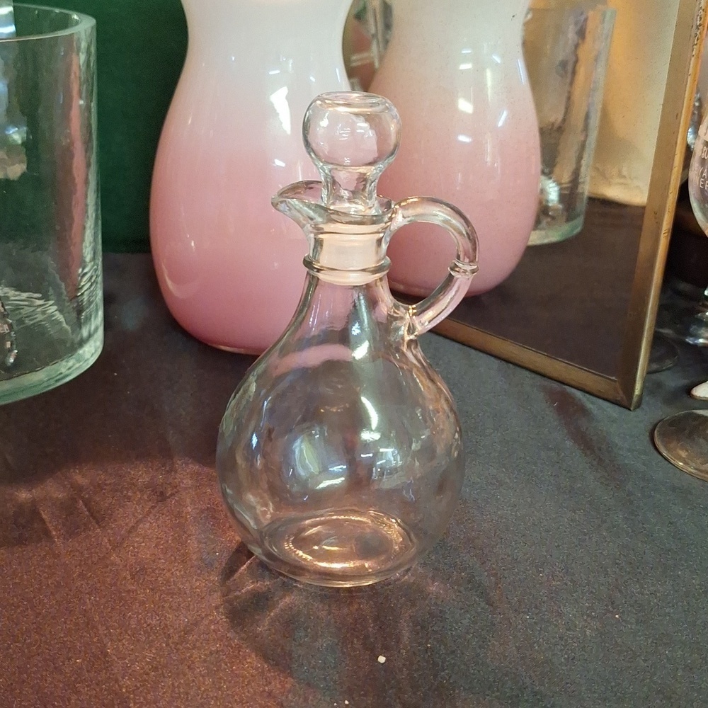 Small Glass Cruet with Stopper